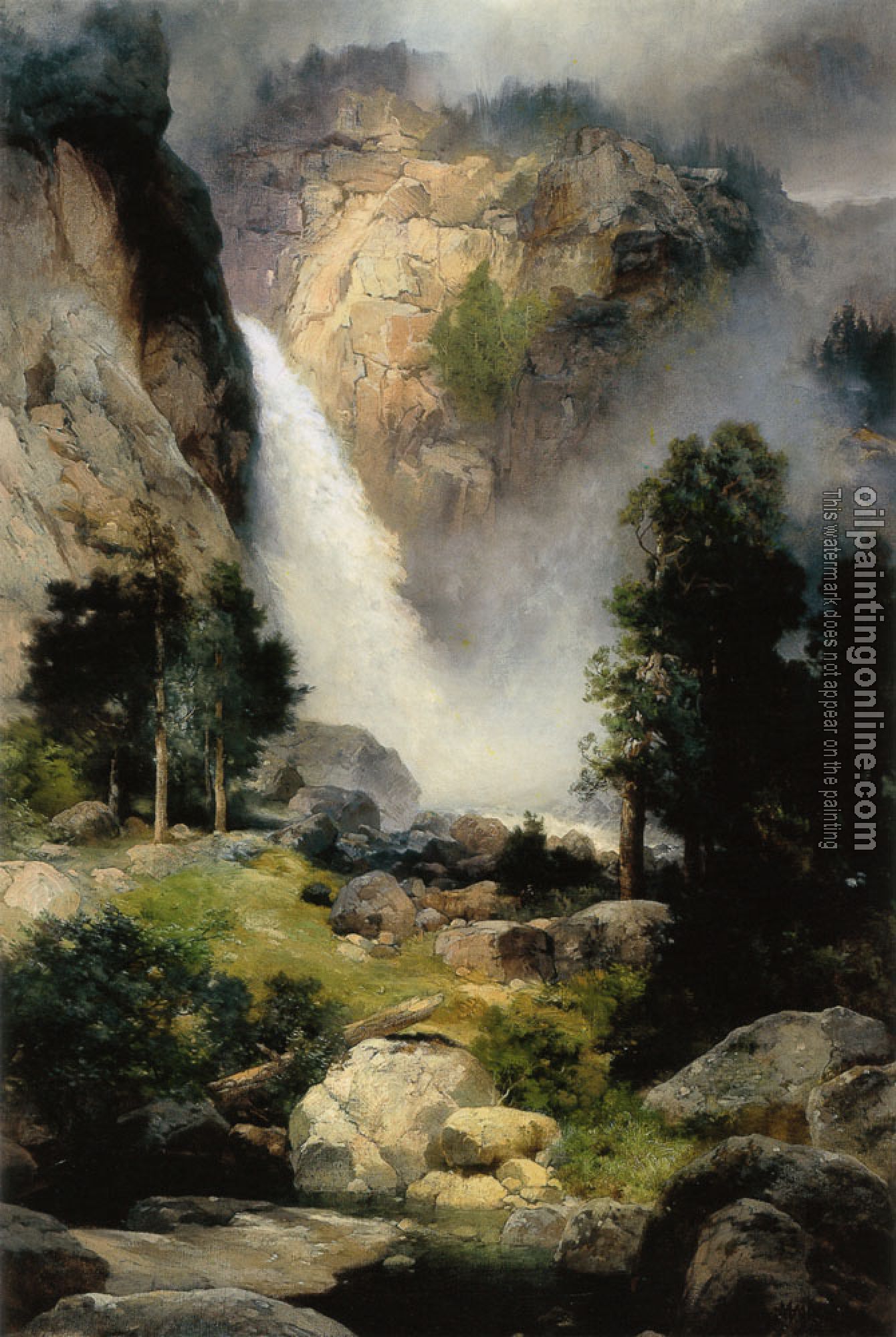 Moran, Thomas - Cascade Falls, Yosemite